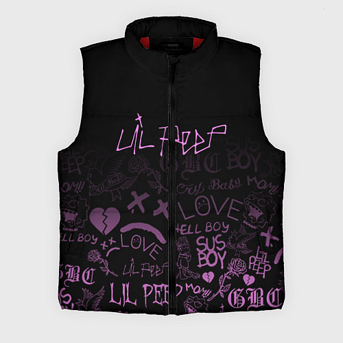 Мужской жилет LIL PEEP / 3D-Красный – фото 1