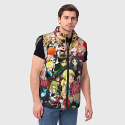 Мужской жилет Аниме коллаж, цвет: 3D-светло-серый — фото 2