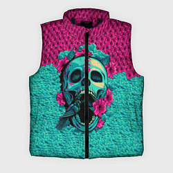 Мужской жилет Неоновый череп, цвет: 3D-черный