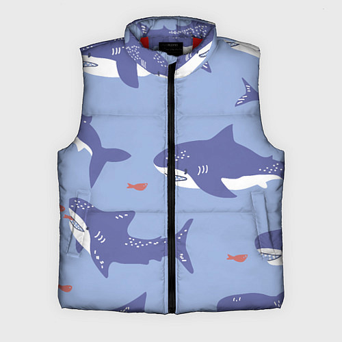 Мужской жилет Акулий косяк / 3D-Красный – фото 1