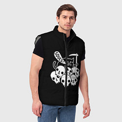 Мужской жилет Котик, цвет: 3D-светло-серый — фото 2