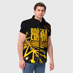 Мужской жилет Войска связи, цвет: 3D-черный — фото 2