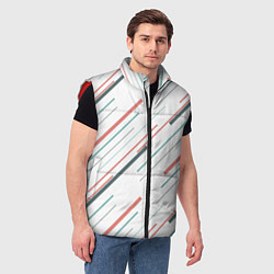 Мужской жилет Геометрический стиль, цвет: 3D-красный — фото 2