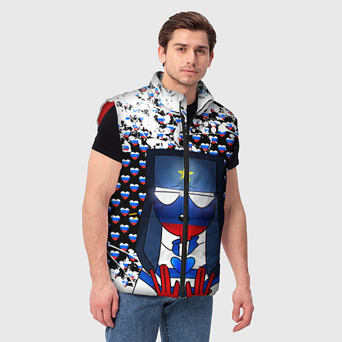 Мужской жилет CountryHumans / 3D-Красный – фото 3