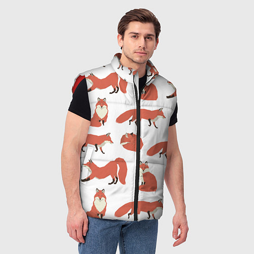 Мужской жилет Лисий хвост / 3D-Красный – фото 3