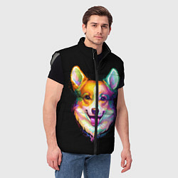 Мужской жилет Корги, цвет: 3D-светло-серый — фото 2