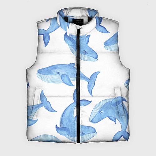 Мужской жилет Косяк китов / 3D-Черный – фото 1