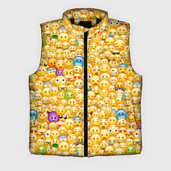 Мужской жилет Смайлики Emoji, цвет: 3D-черный