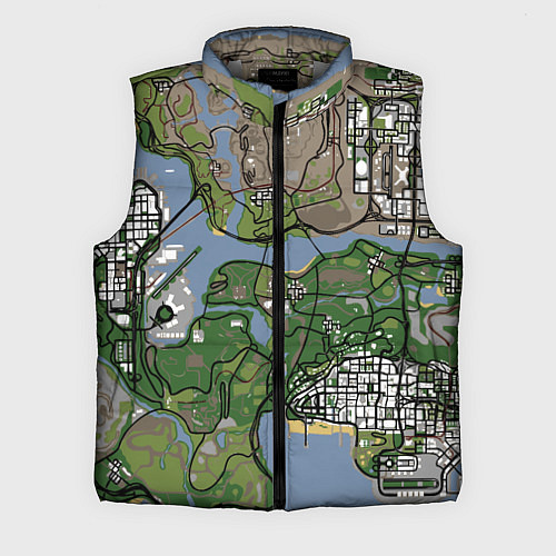 Мужской жилет San andreas / 3D-Светло-серый – фото 1