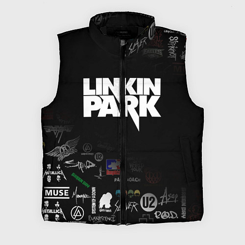 Мужской жилет LINKIN PARK / 3D-Черный – фото 1