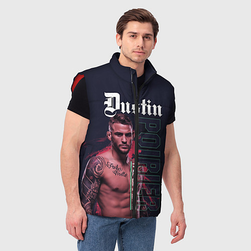 Мужской жилет Dustin Poirier / 3D-Красный – фото 3