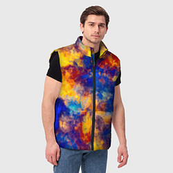 Мужской жилет Огненно-синий полутон, цвет: 3D-черный — фото 2