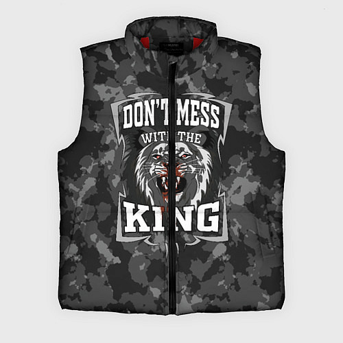 Мужской жилет Не испытывай судьбу с Королем / 3D-Красный – фото 1