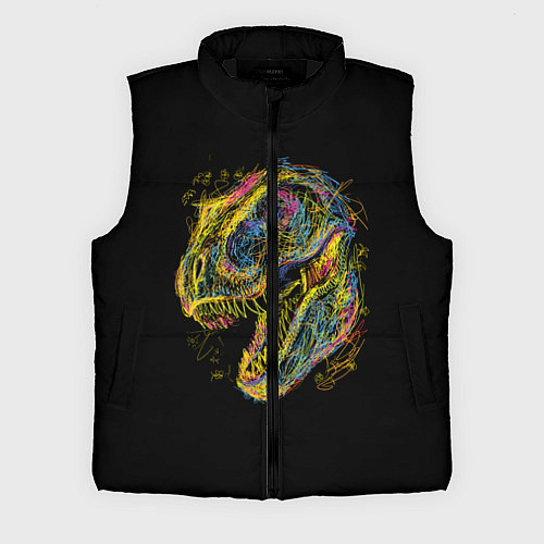 Мужской жилет Тираннозавр Рекс / 3D-Черный – фото 1