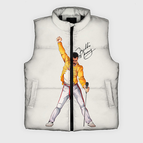 Мужской жилет Фредди Меркьюри автограф / 3D-Черный – фото 1