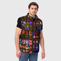 Мужской жилет Five Nights At Freddy's, цвет: 3D-черный — фото 2