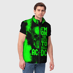 Мужской жилет I'm on the highway to hell ACDC, цвет: 3D-черный — фото 2