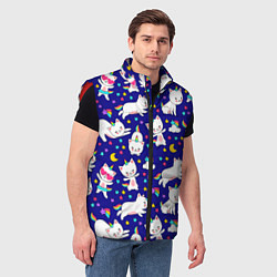 Мужской жилет Кот-Единорог, цвет: 3D-красный — фото 2