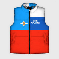 Мужской жилет Флаг МЧС России, цвет: 3D-светло-серый