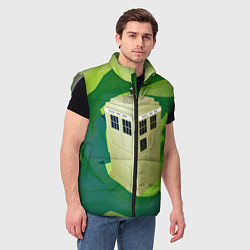 Мужской жилет CRAZY TARDIS, цвет: 3D-светло-серый — фото 2