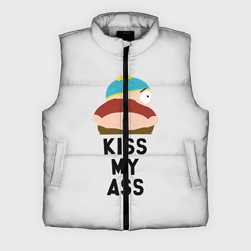 Мужской жилет Kiss My Ass / 3D-Светло-серый – фото 1