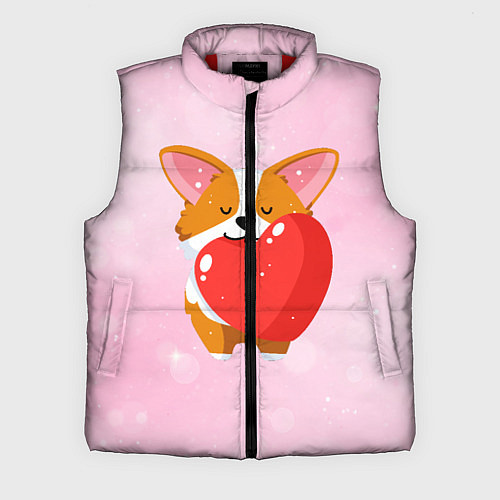 Мужской жилет Милый корги / 3D-Красный – фото 1