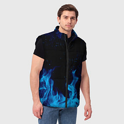 Мужской жилет СИНИЙ ОГОНЬ, цвет: 3D-черный — фото 2