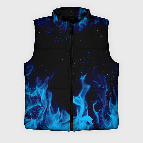 Мужской жилет СИНИЙ ОГОНЬ / 3D-Черный – фото 1