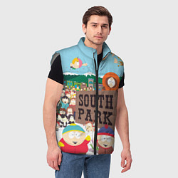 Мужской жилет Южный Парк, цвет: 3D-светло-серый — фото 2