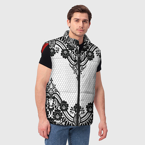 Мужской жилет Кружева / 3D-Красный – фото 3