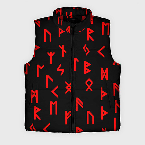 Мужской жилет КРАСНЫЕ РУНЫ / 3D-Красный – фото 1