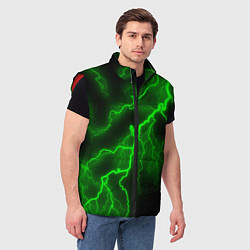 Мужской жилет МОЛНИЯ GREEN NEON, цвет: 3D-красный — фото 2