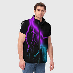 Мужской жилет МОЛНИЯ NEON, цвет: 3D-светло-серый — фото 2