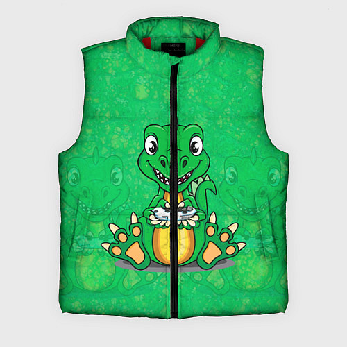 Мужской жилет Дракоша-геймер / 3D-Красный – фото 1