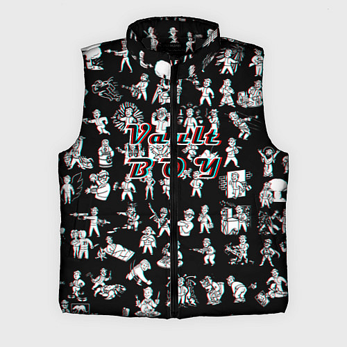 Мужской жилет Vault Boy Стерео красныйсиний / 3D-Черный – фото 1