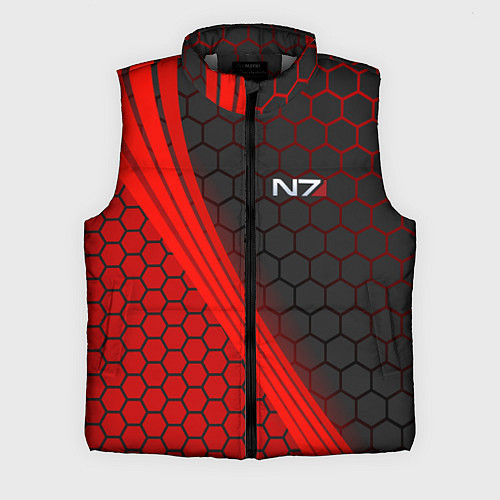 Мужской жилет Mass Effect N7 / 3D-Светло-серый – фото 1