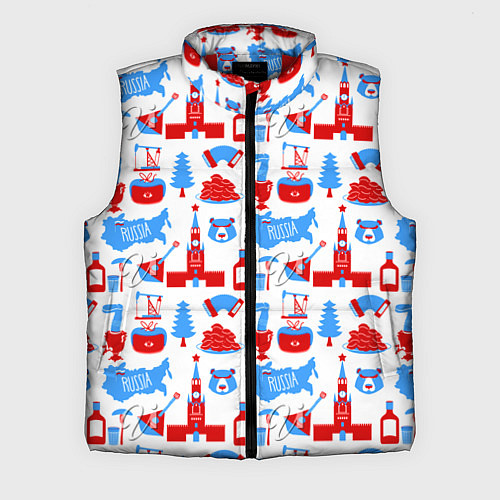 Мужской жилет РОССИЯ УЗОР / 3D-Красный – фото 1