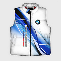 Мужской жилет BMW волны - blue-white, цвет: 3D-красный
