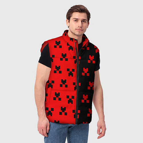 Мужской жилет MINECRAFT CREEPER / 3D-Красный – фото 3