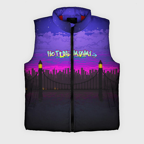 Мужской жилет HOTLINE MIAMI2 / 3D-Красный – фото 1