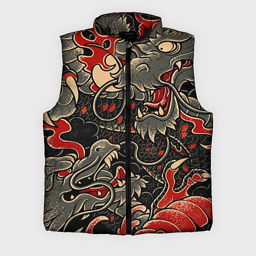 Мужской жилет Dsquared tatoo DRAGON / 3D-Черный – фото 1