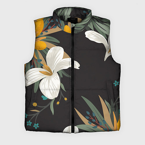 Мужской жилет Цветочный арт / 3D-Черный – фото 1