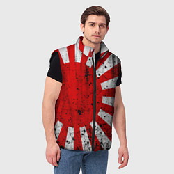 Мужской жилет ЯПОНСКИЙ ФЛАГ, цвет: 3D-черный — фото 2