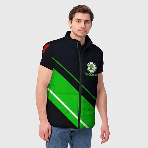 Мужской жилет SKODA / 3D-Красный – фото 3