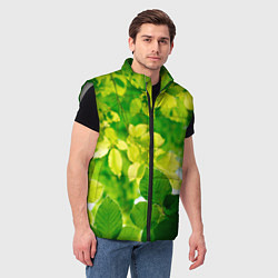 Мужской жилет Листья, цвет: 3D-светло-серый — фото 2