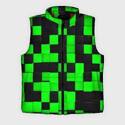Мужской жилет ЗЕЛЕНЫЕ КУБИКИ, цвет: 3D-красный