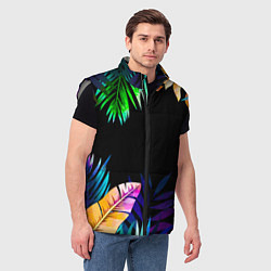Мужской жилет Тропическая Ночь, цвет: 3D-светло-серый — фото 2