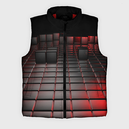 Мужской жилет КАРБОНОВЫЕ ПЛИТЫ / 3D-Красный – фото 1