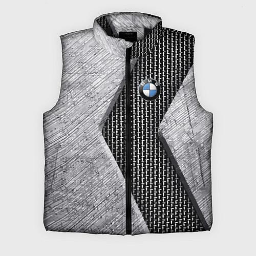 Мужской жилет BMW - emblem - metal - texture / 3D-Черный – фото 1