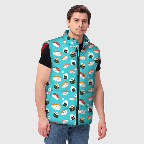 Мужской жилет Sushi / 3D-Красный – фото 3